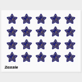 Sticker Étoile Monogramme M en or 3D (Feuille)