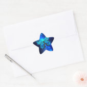 Sticker Étoile Morpho Butterfly in the Dark Background (Enveloppe)