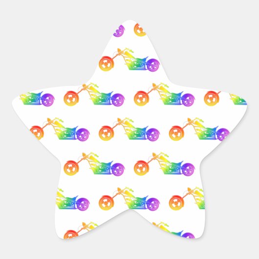 Sticker Étoile Mortocycle arc-en-ciel (Devant)