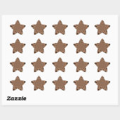 Sticker Étoile Mosaïque de sushis Brown (Feuille)