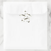 Sticker Étoile Motif blanc Puffer Fish (Sac)