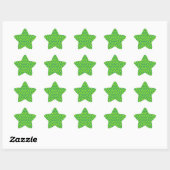 Sticker Étoile Motif Chevron turquoise et Lime Green (Feuille)