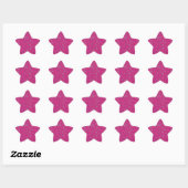 Sticker Étoile Motif de cœurs magenta (Feuille)