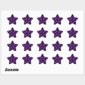 Sticker Étoile Motif de crosse violette (Feuille)