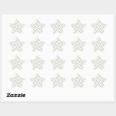 Sticker Étoile Motif de cube géométrique gris moyen (Feuille)