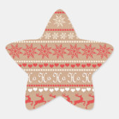 Sticker Étoile Motif de Noël (Devant)