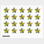 Sticker Étoile Motif de pizza (Feuille)