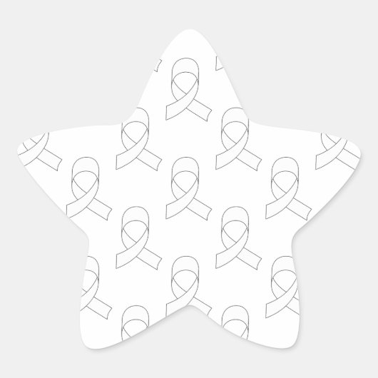 Sticker Étoile Motif de ruban blanc (Devant)