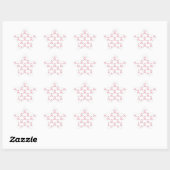Sticker Étoile Motif de ruban rose (Feuille)