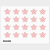 Sticker Étoile Motif de ruban rouge (Feuille)