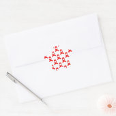 Sticker Étoile Motif de ruban rouge (Enveloppe)