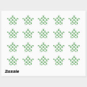 Sticker Étoile Motif de ruban vert (Feuille)