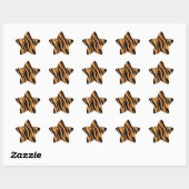 Sticker Étoile Motif de tigre (Feuille)