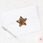 Sticker Étoile Motif de tigre (Enveloppe)