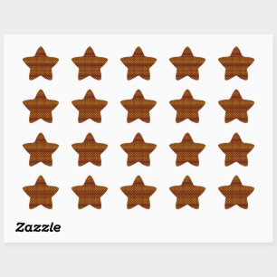 Sticker Étoile Motif de tournesol rustique contemporain