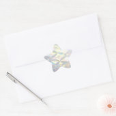 Sticker Étoile Motif diamant blanc Iridescendant (Enveloppe)