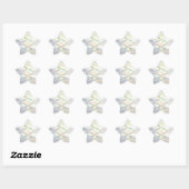 Sticker Étoile Motif diamant blanc iridescent (Feuille)