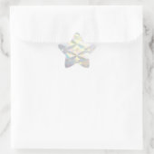 Sticker Étoile Motif diamant blanc iridescent (Sac)