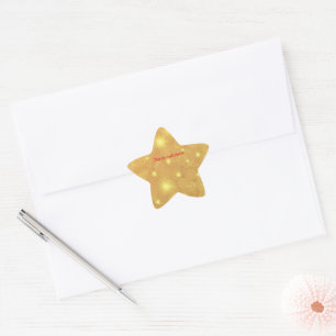 Sticker Étoile motif doré avec des étoiles brillantes