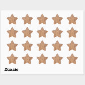 Sticker Étoile Motif en bois foncé (Feuille)