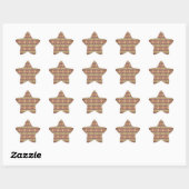 Sticker Étoile Motif rouge et jaune (Feuille)