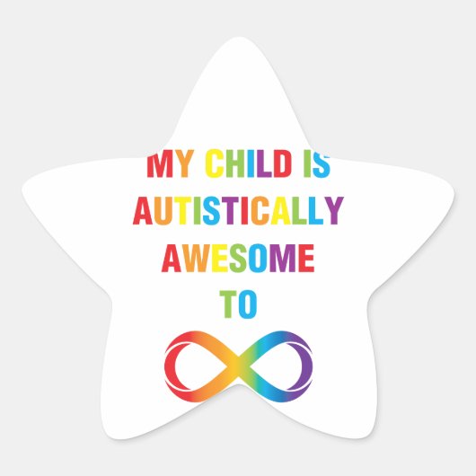 Sticker Étoile My Child Autistically (Devant)