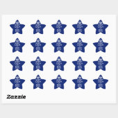 Sticker Étoile Navy Blue Restez Calme Et Ayez Votre Texte (Feuille)