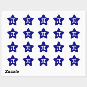 Sticker Étoile Navy et symbole Pi blanc (Feuille)