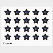 Sticker Étoile Neon Firefly sur noir (Feuille)