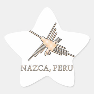 Sticker Étoile Newsprint de Nazca Hummingbird