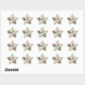 Sticker Étoile Noël botanique À feuillage persistant enchanté (Feuille)