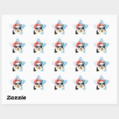 Sticker Étoile Noël Cardigan Welsh Corgi (Feuille)