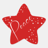 Sticker Étoile Noël de la Paix Rouge (Devant)
