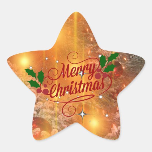 Sticker Étoile Noël doré (Devant)
