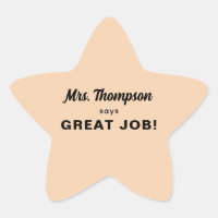 Nom de l'enseignant personnalisé Grand travail! Pa
