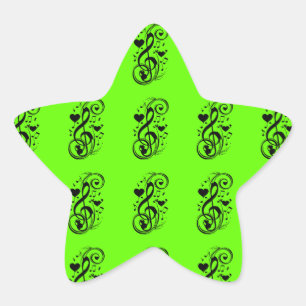 Sticker Étoile Note d'amour, pour toujours les vôtres_