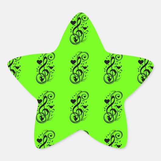 Sticker Étoile Note d'amour, pour toujours les vôtres_ (Devant)