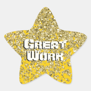 Sticker Étoile Nouveau Sparkly Encouragement Atteinte Étoile Stic