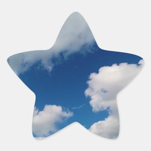 Sticker Étoile Nuages doux (Devant)