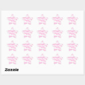 Sticker Étoile Nuages roses festifs (Feuille)