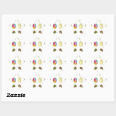 Sticker Étoile oeufs de pâques colorés (Feuille)