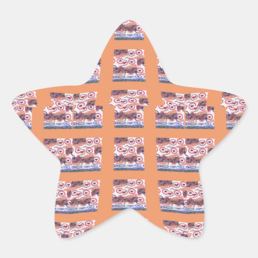 Sticker Étoile Oeuvre d'art unique et élégante pour tous les âges (Devant)