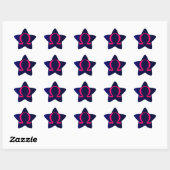 Sticker Étoile Oméga grecque en rose #3 (Feuille)