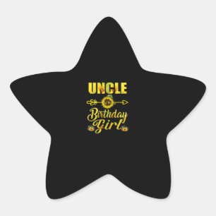 Sticker Étoile Oncle De La Fille Anniversaire Cadeaux de tourne