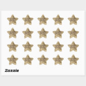 Sticker Étoile Or Parties scintillant antique Glitz brillant (Feuille)