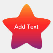 Sticker Étoile Orange Red Sunset Sky Ajouter Nom (Devant)