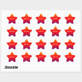 Sticker Étoile Orange Red Sunset Sky Ajouter Nom (Feuille)