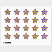 Sticker Étoile Ornamental pattern, multicolored, (Feuille)