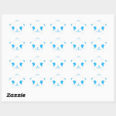 Sticker Étoile Ours bleu Kawaii Panda (Feuille)