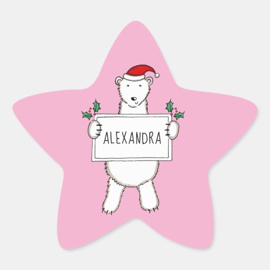 Sticker Étoile Ours polaire (Devant)